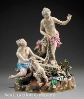 A Meissen Polychrome Porcelain
