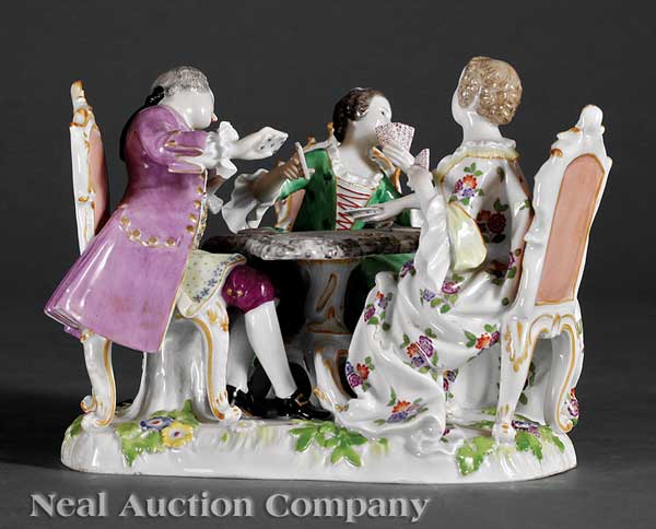 A Meissen Polychrome Porcelain