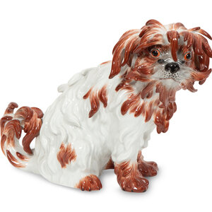 A Meissen Porcelain Bolognese Dog