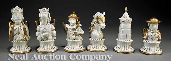 A Meissen Porcelain Chess Set