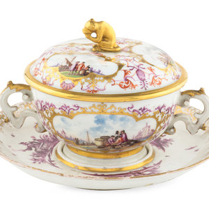 A Meissen Porcelain Covered Bowl