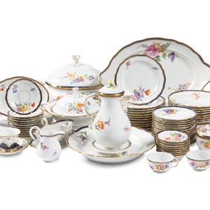 A Meissen Porcelain Dinner