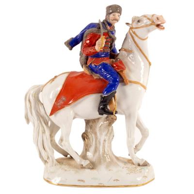A Meissen porcelain equestrian