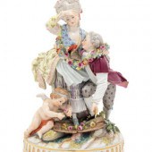 A Meissen Porcelain Figural Gr