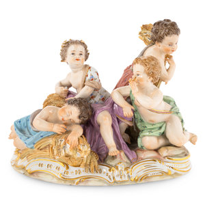 A Meissen Porcelain Figural Group