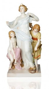 A MEISSEN PORCELAIN FIGURAL GR