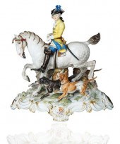 A MEISSEN PORCELAIN FIGURAL GR