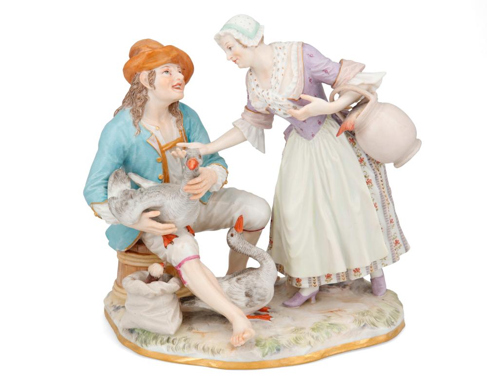 A MEISSEN PORCELAIN FIGURAL