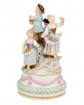 A MEISSEN PORCELAIN FIGURAL GR