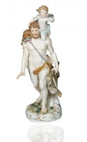 A MEISSEN PORCELAIN FIGURE OF