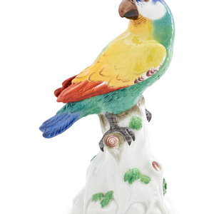 A Meissen Porcelain Parrot 20th