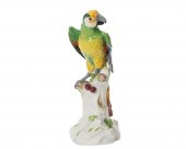 A MEISSEN PORCELAIN PARROT FIG