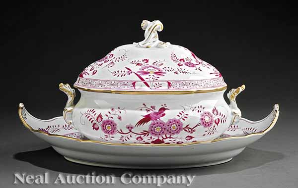 A Meissen Porcelain Puce and