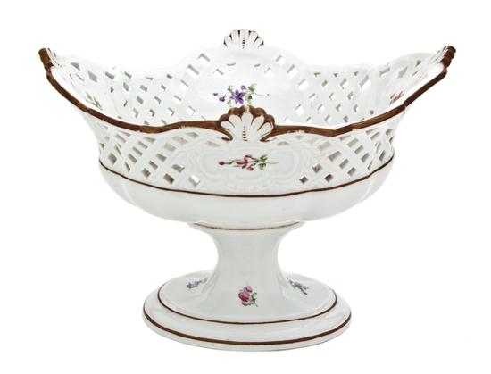 * A Meissen Porcelain Reticulated