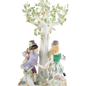 A Meissen Porcelain Ring Around the