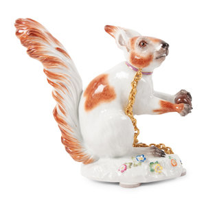 A Meissen Porcelain Squirrel 20th