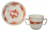 A MEISSEN RED DRAGON PATTERN T