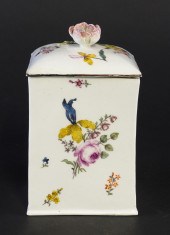 A MEISSEN TOBACCO JAR AND COVE