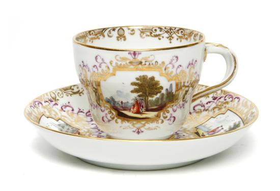 A Meissen Topographical Cup and