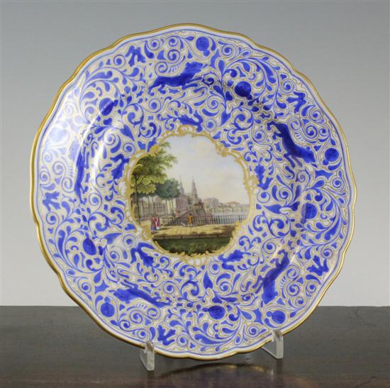 A Meissen topographical plate