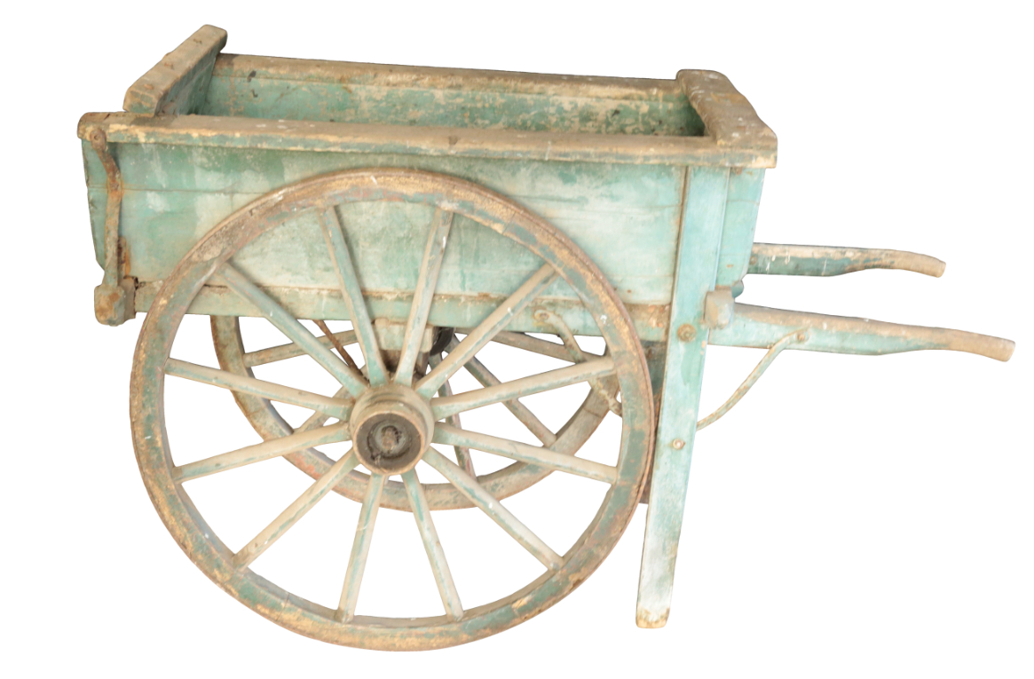 A MERCHANT'S BARROW blue-painted