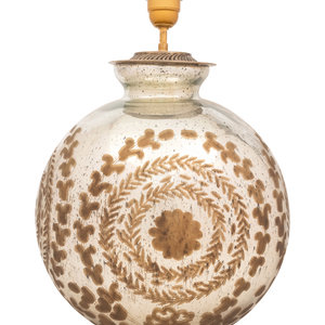 A Mercury Glass Lamp Height overall