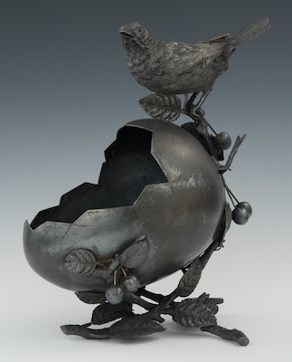 A Meriden Silver Plated Egg Bird