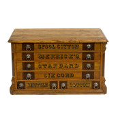 A MERRICK'S OAK SPOOL CABINET<