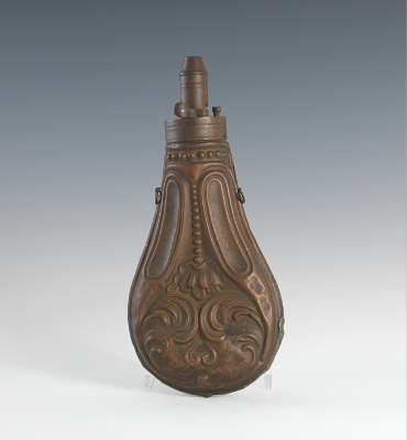 A Metal Powder Flask 19th Century
