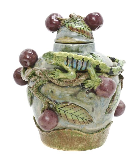 A Mexican Ceramic Urn Macario