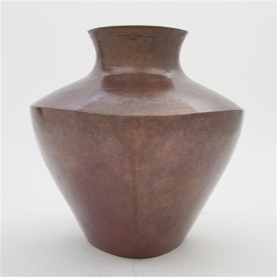 A Mexican Copper Vase Abdon Punzo