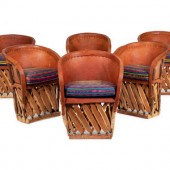 A Mexican Equipale Dining Tabl