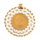 A MEXICAN GOLD 20 PESO COIN PE
