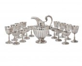 A MEXICAN SILVER BEVERAGE SETA