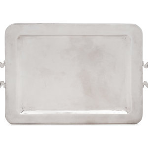 A Mexican Silver Serving Tray  20th