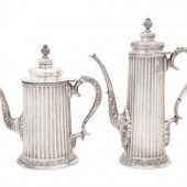 A Mexican Silver Teapot and Co