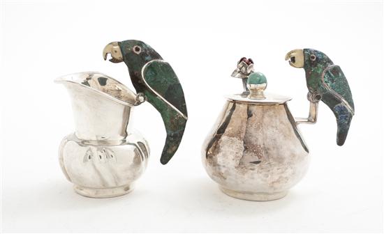 A Mexican Silverplate Creamer and