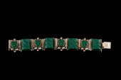 A MEXICAN STERLING LINK BRACEL