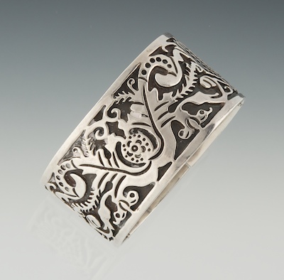 A Mexican Sterling Silver Cuff