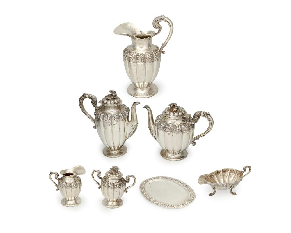 A MEXICAN STERLING SILVER TEA