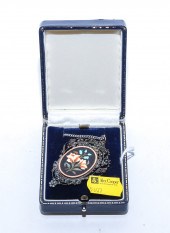 A MICROMOSAIC FILIGREE PENDANT
