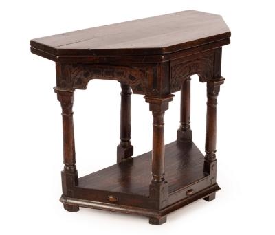 A mid 17th Century oak credence