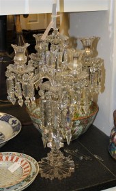 A mid 19th century cut glass f