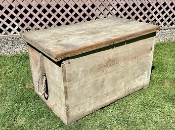 A mid 19th century dovetailed trunk