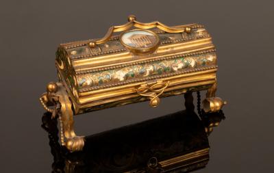 A mid 19th Century gilt metal etui,