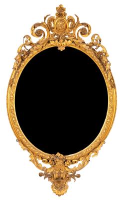 A mid 19th Century oval wall