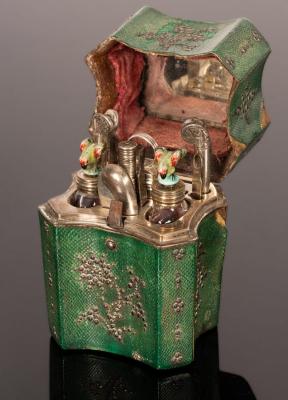 A mid 19th Century shagreen etui of