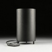 A MID CENTURY BLACK ENAMELED S