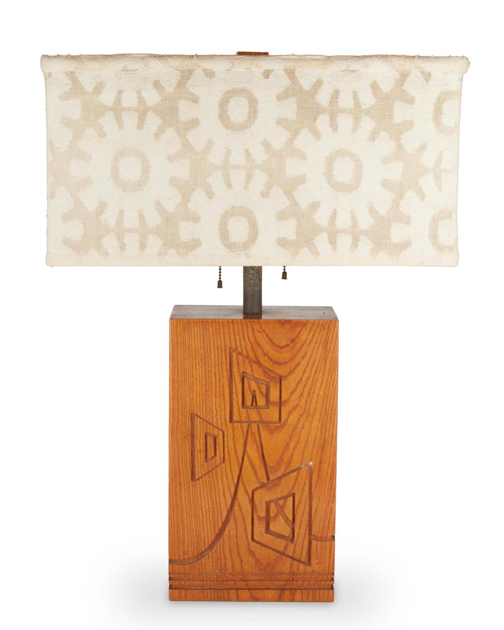 A MID-CENTURY MODERN CARVED WOOD