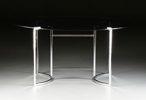 A MID CENTURY MODERN SMOKEY GLASS